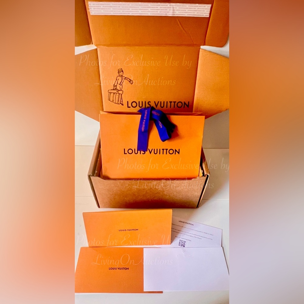 Louis Vuitton Shopping Gift Bag Small 10" x 7" x 5" + Box + Receipt + Gift Card